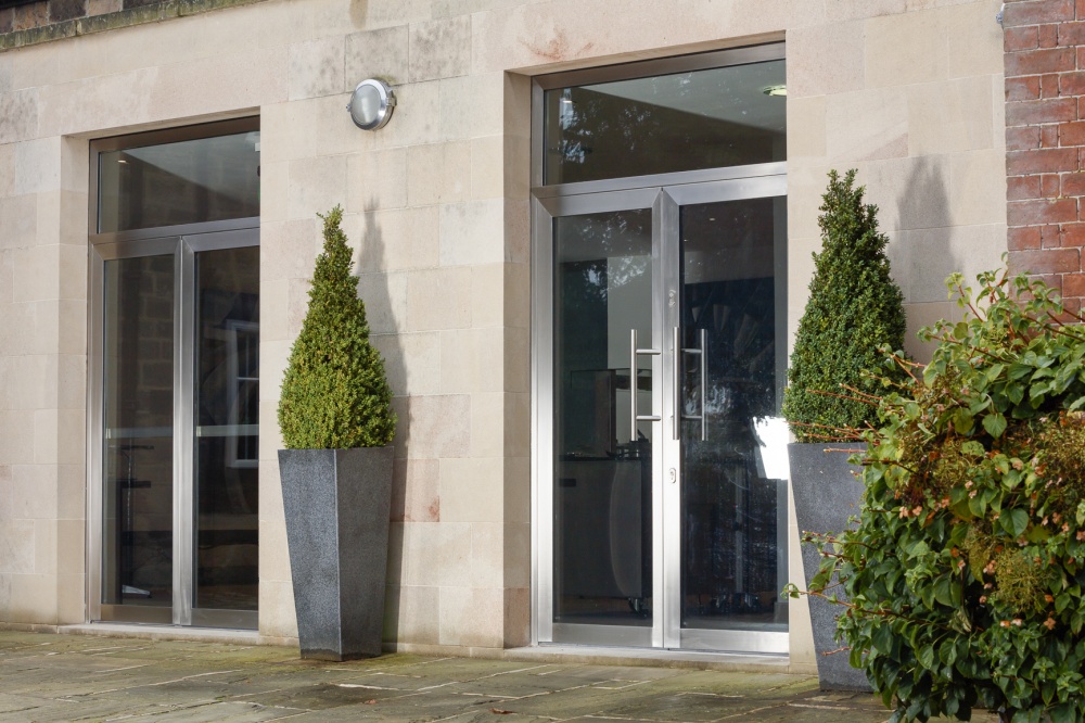 Escape door and entrance door